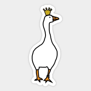 White Goose Wears Stolen Crown Sticker